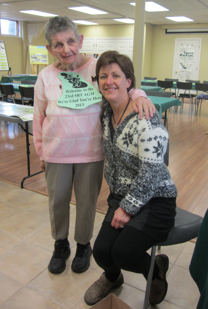 Vi Cottril and Sue Glass at the AGM