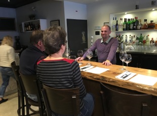 Proprietor Steve serving up a fine selection of drinks