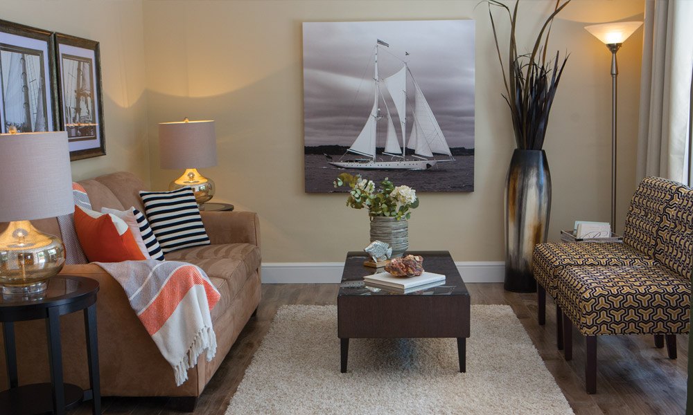Comfortable lounge areas