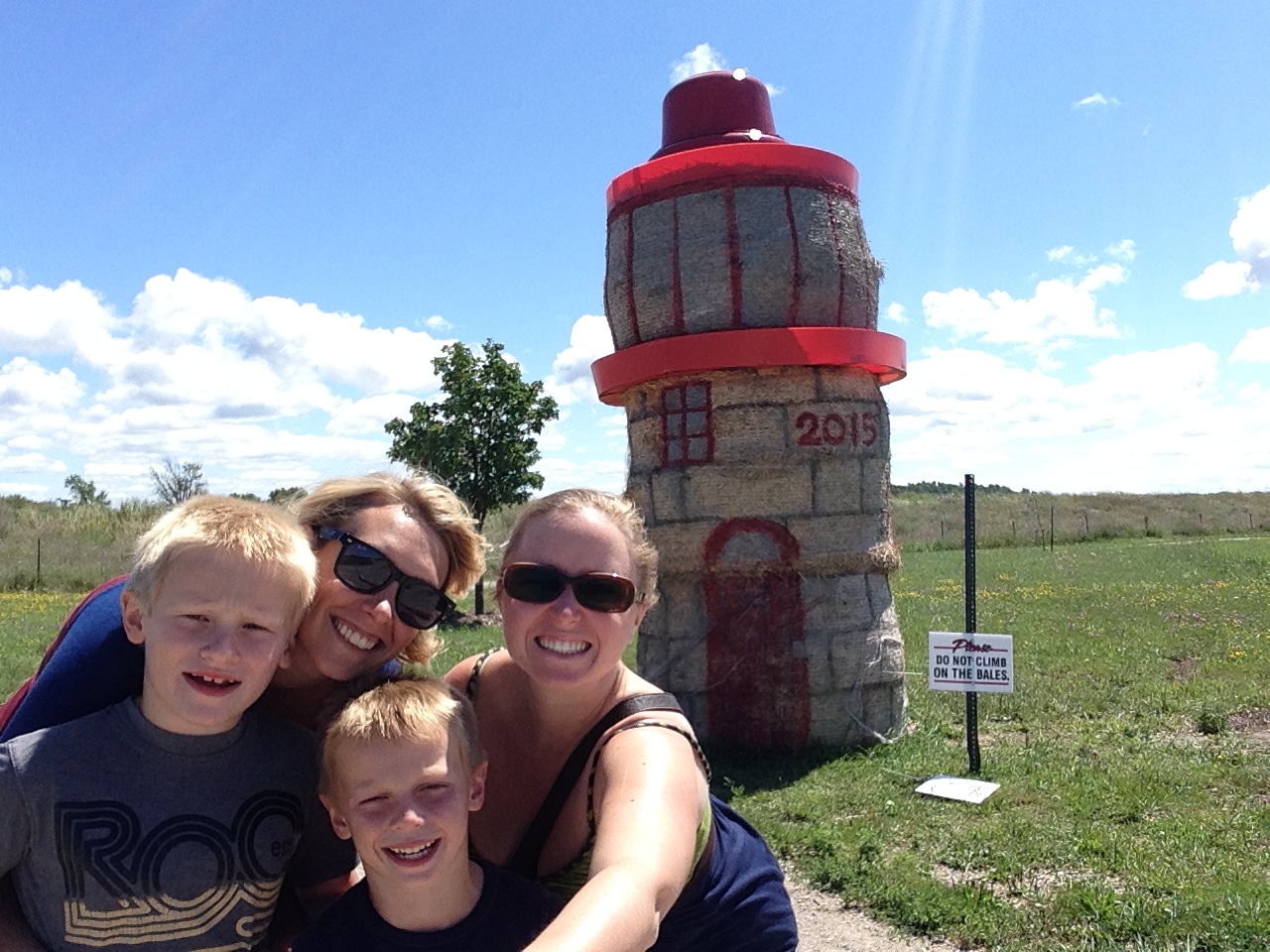Straw Bale Lighthouse selfie!