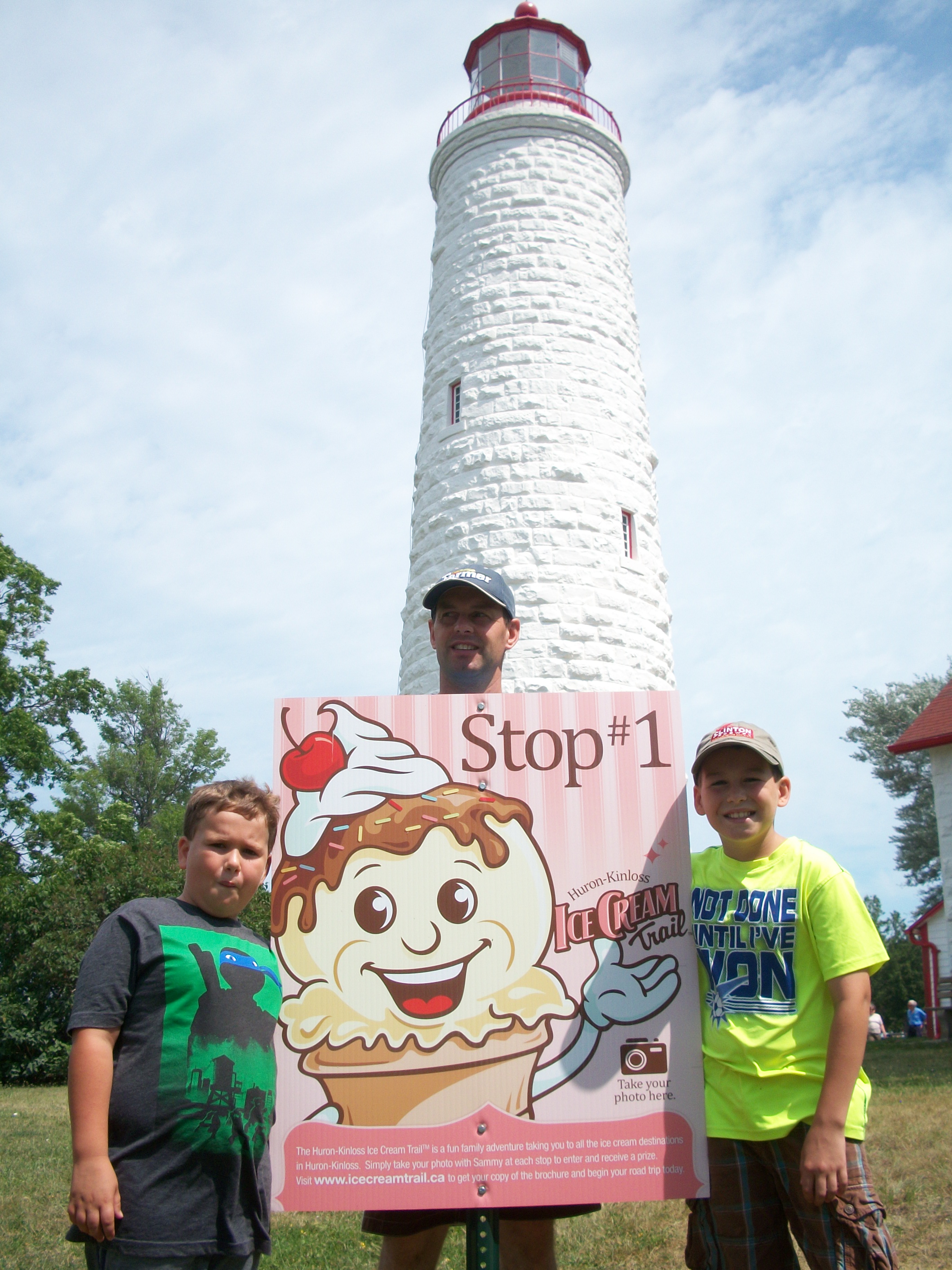 Find Sammy... Check! Next.. conquer the 114 steps up the Point Clark Lighthouse!